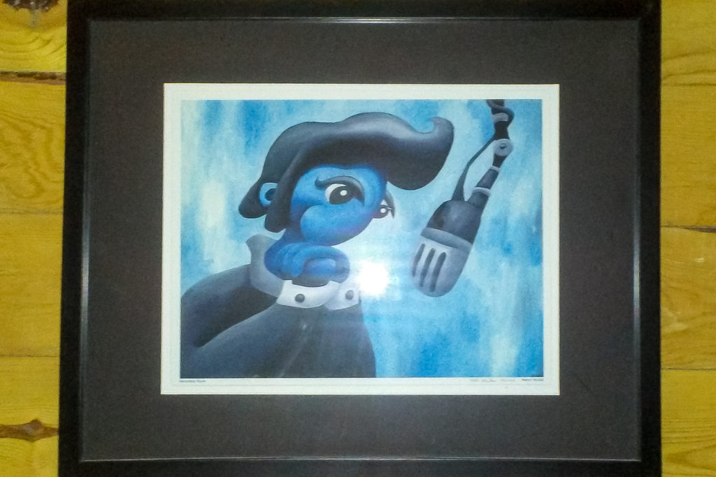 Melvin McGee original limited edition print of an oil painting titled "Recording Room"
