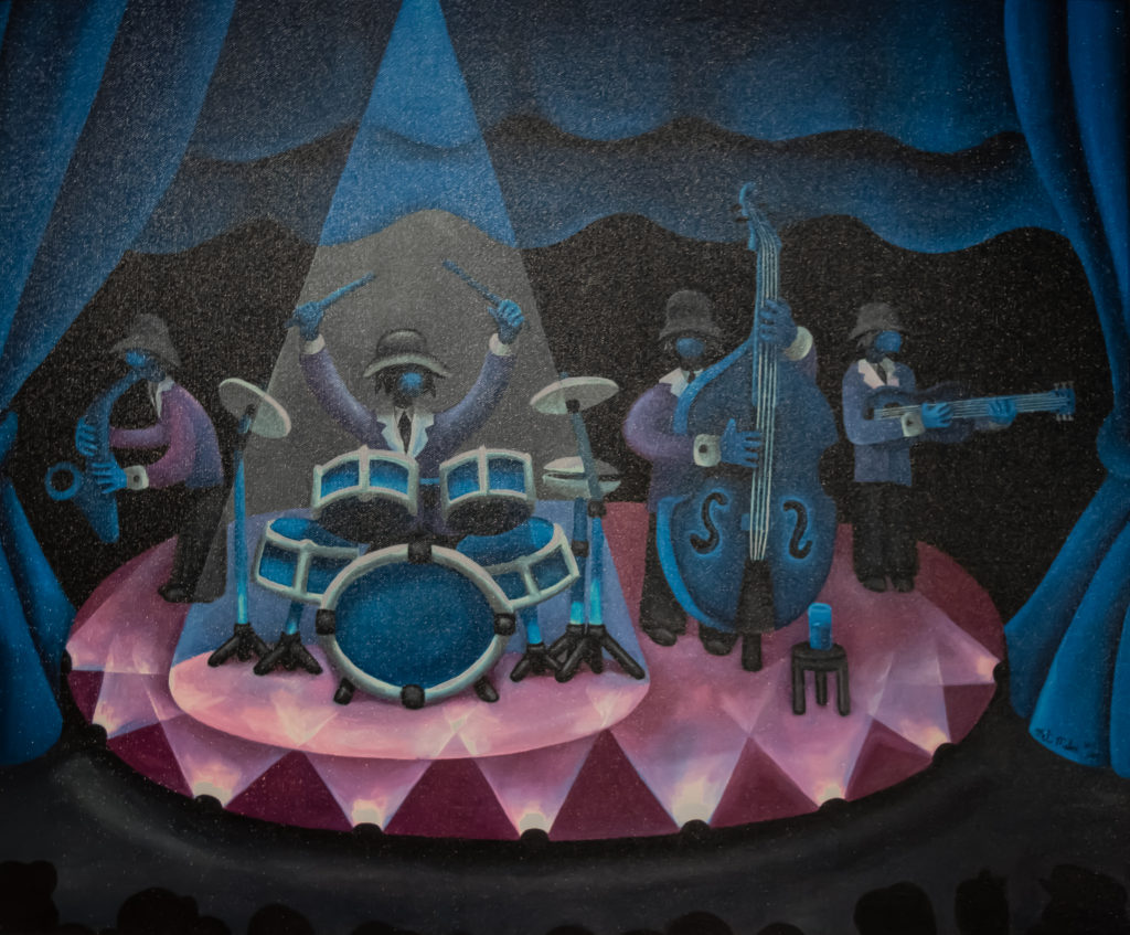 Print on Canvas titled "Jazz Quartet" by Melvin McGee